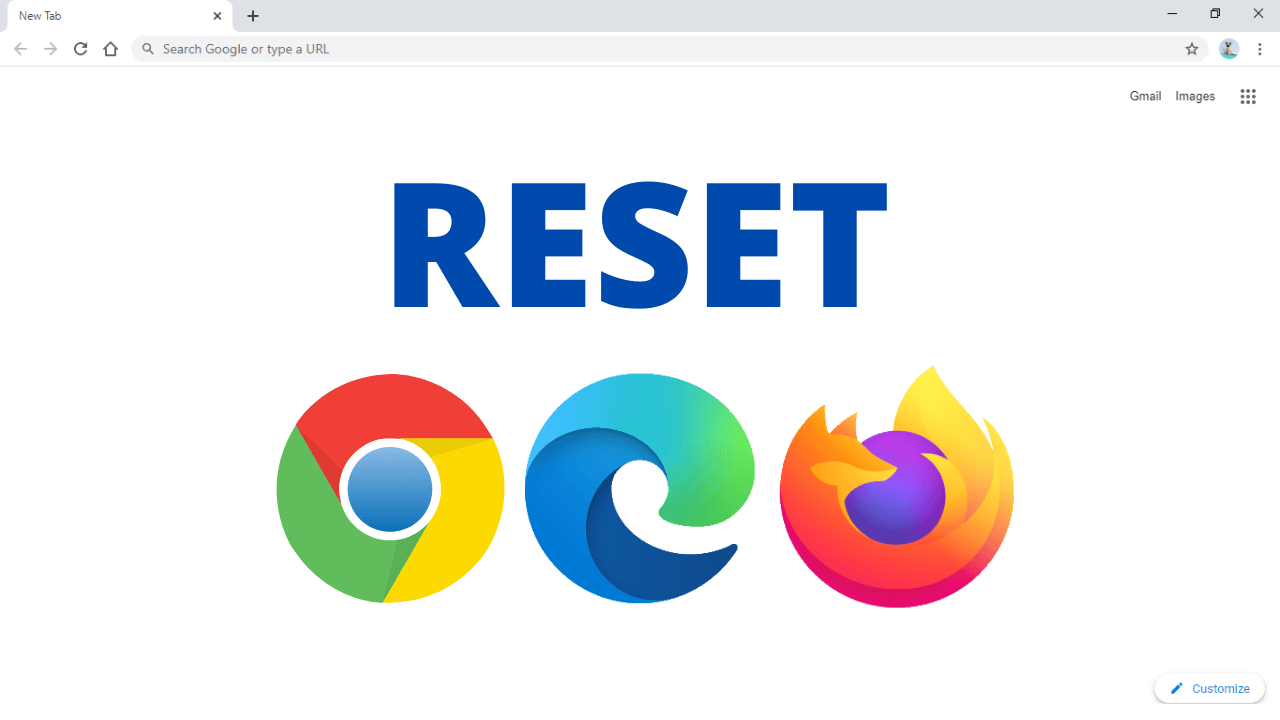 How to reset chrome edge and firefox to default settings